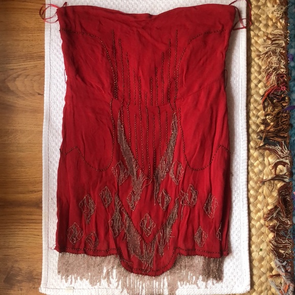 Kate Moss for Topshop Red Flapper Dress US 12 - Picture 13 of 13